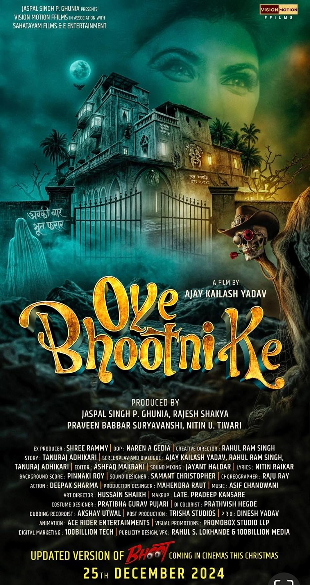 Oye Bhootni Ke (2024) 720p HDTS Full Hindi Movie [1GB]
